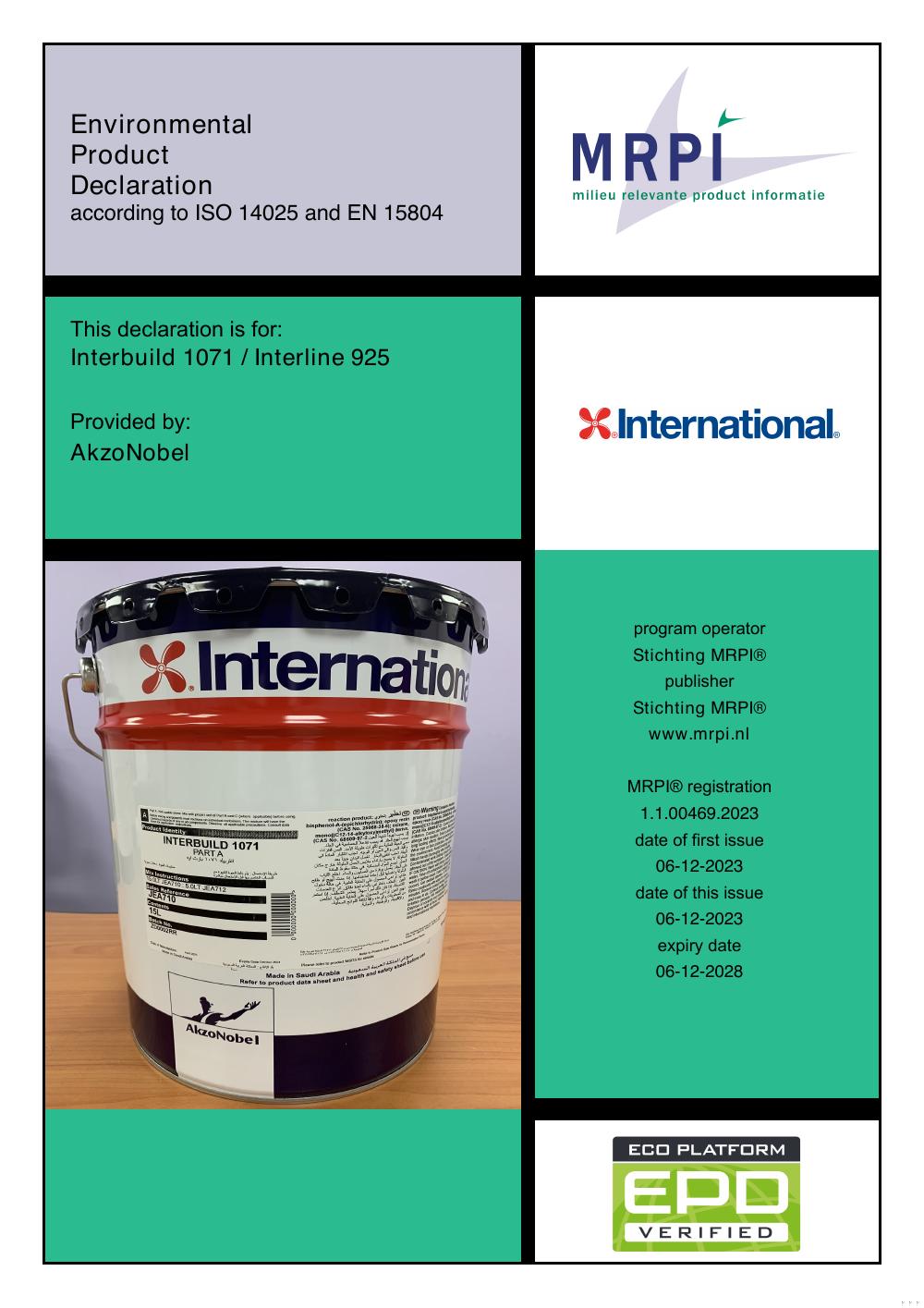 AkzoNobel - Interbuild 1071 / Interline 925 - Milieu Relevante Product ...